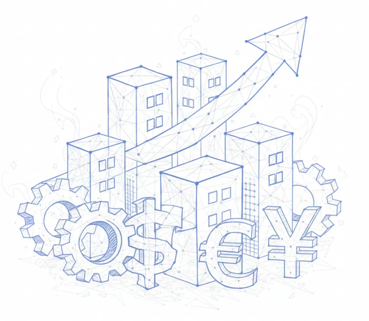 Qudo for Financial Institutions by ZenV Quantum - Bank buildings with currency symbols and secure network for transaction integrity